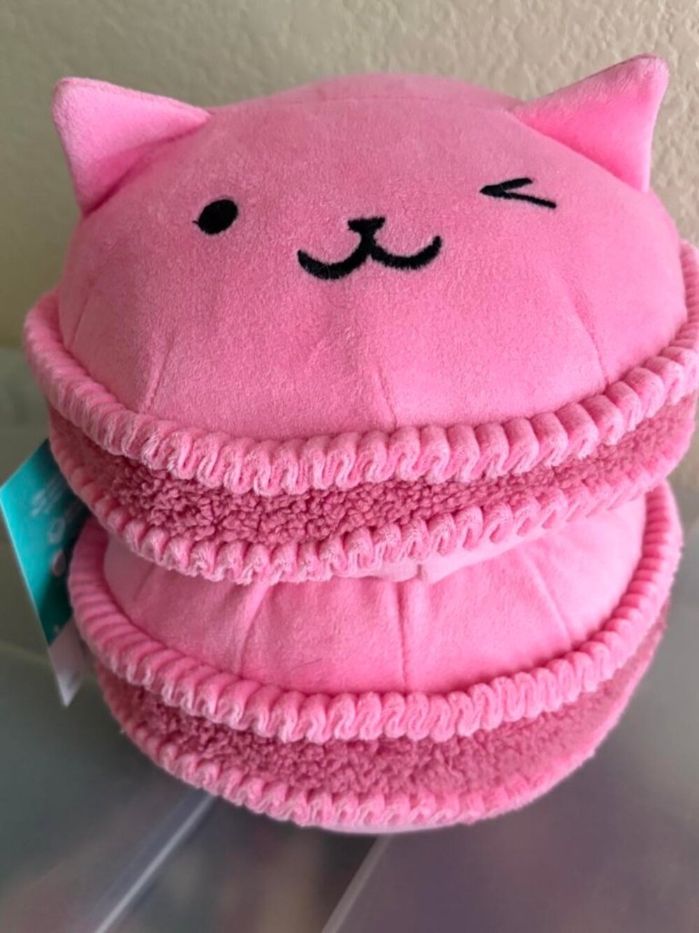 Pink Cat Macaron Plush Stuffed Animal Toy